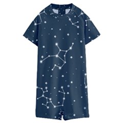 Constellation Stars Art Pattern Design Wallpaper Kids  Boyleg Half Suit Swimwear by Ravend