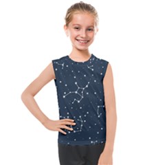 Constellation Stars Art Pattern Design Wallpaper Kids  Mesh Tank Top by Ravend