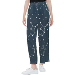 Constellation Stars Art Pattern Design Wallpaper Women s Pants  by Ravend