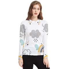 Art Pattern Design Wallpaper Background Print Women s Long Sleeve Rash Guard by Ravend