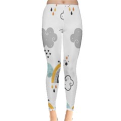 Art Pattern Design Wallpaper Background Print Inside Out Leggings by Ravend