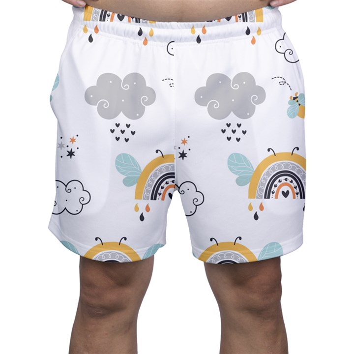 Art Pattern Design Wallpaper Background Print Men s Shorts