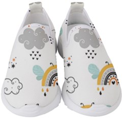 Art Pattern Design Wallpaper Background Print Kids  Slip On Sneakers by Ravend