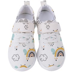 Art Pattern Design Wallpaper Background Print Women s Velcro Strap Shoes by Ravend