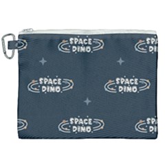 Space Dino Art Pattern Design Wallpaper Background Canvas Cosmetic Bag (xxl) by Ravend