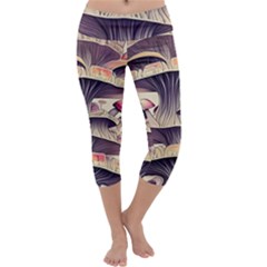 Magicians  Choice Mushroom Spellcharms Capri Yoga Leggings by GardenOfOphir