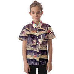 Magicians  Choice Mushroom Spellcharms Kids  Short Sleeve Shirt by GardenOfOphir