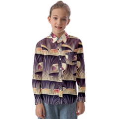 Magicians  Choice Mushroom Spellcharms Kids  Long Sleeve Shirt by GardenOfOphir