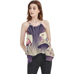 Magicians  Choice Mushroom Spellcharms Flowy Camisole Tank Top by GardenOfOphir