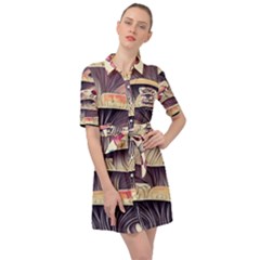 Magicians  Choice Mushroom Spellcharms Belted Shirt Dress by GardenOfOphir