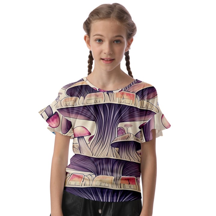 Magicians  Choice Mushroom Spellcharms Kids  Cut Out Flutter Sleeves