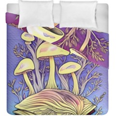 Glamour And Enchantment In Every Color Of The Mushroom Rainbow Duvet Cover Double Side (king Size) by GardenOfOphir