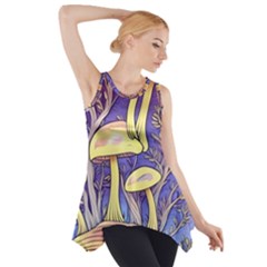 Glamour And Enchantment In Every Color Of The Mushroom Rainbow Side Drop Tank Tunic by GardenOfOphir