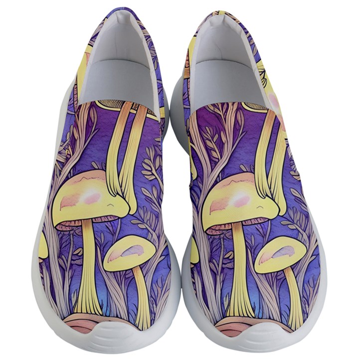 Glamour And Enchantment In Every Color Of The Mushroom Rainbow Women s Lightweight Slip Ons