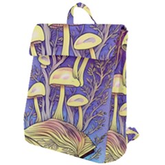 Glamour And Enchantment In Every Color Of The Mushroom Rainbow Flap Top Backpack by GardenOfOphir