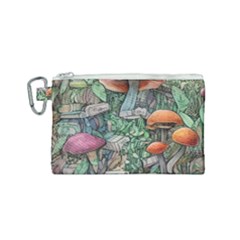 Mushroom Mojo For All Your Magic Spells Canvas Cosmetic Bag (small)