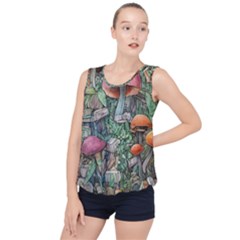 Mushroom Mojo For All Your Magic Spells Bubble Hem Chiffon Tank Top by GardenOfOphir