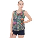 Mushroom Mojo For All Your Magic Spells Bubble Hem Chiffon Tank Top View1