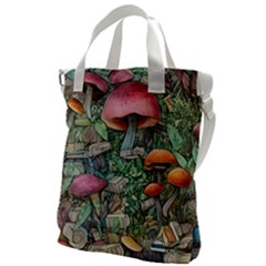 Mushroom Mojo For All Your Magic Spells Canvas Messenger Bag by GardenOfOphir