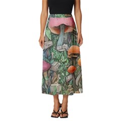 Mushroom Mojo For All Your Magic Spells Classic Midi Chiffon Skirt