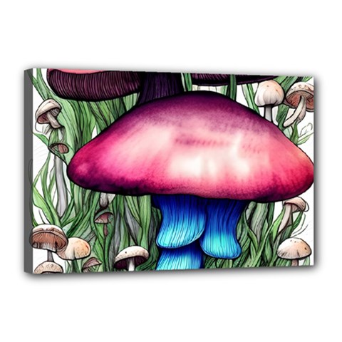 Necromancy Toadstool Canvas 18  X 12  (stretched) by GardenOfOphir