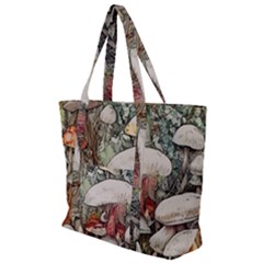 Magician s Toadstool Zip Up Canvas Bag by GardenOfOphir