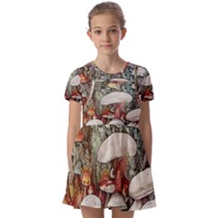 Magician s Toadstool Kids  Short Sleeve Pinafore Style Dress