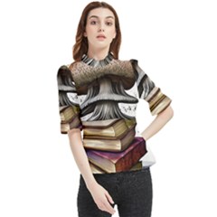 Conjurer s Toadstool Frill Neck Blouse