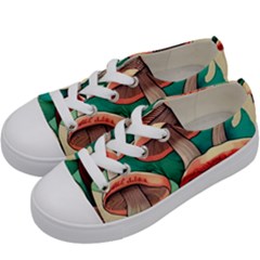 Sorcery Toadstool Kids  Low Top Canvas Sneakers by GardenOfOphir