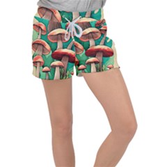 Sorcery Toadstool Velour Lounge Shorts by GardenOfOphir