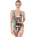 Sorcery Toadstool High Leg Strappy Swimsuit View1