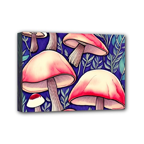 Enchanting Mushroom Enchantress Mini Canvas 7  X 5  (stretched) by GardenOfOphir