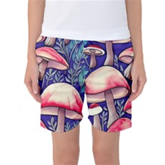 Enchanting Mushroom Enchantress Women s Basketball Shorts by GardenOfOphir