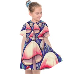 Enchanting Mushroom Enchantress Kids  Sailor Dress by GardenOfOphir