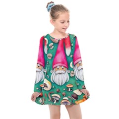 Mojo Chanterelle Glamour Kids  Long Sleeve Dress by GardenOfOphir