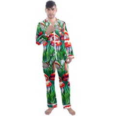 Conjuring Sorcery Spell Men s Long Sleeve Satin Pajamas Set by GardenOfOphir