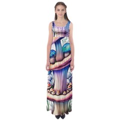 Charming Toadstool Empire Waist Maxi Dress by GardenOfOphir