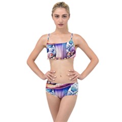 Charming Toadstool Layered Top Bikini Set by GardenOfOphir