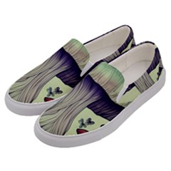 Toadstool Charm For Necromancy And Wizardry Men s Canvas Slip Ons by GardenOfOphir