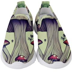 Toadstool Charm For Necromancy And Wizardry Kids  Slip On Sneakers by GardenOfOphir