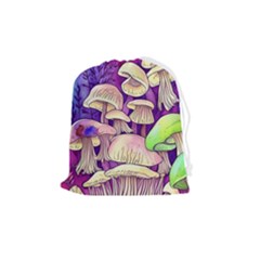 Glamourous Mushrooms For Enchantment And Spellwork Drawstring Pouch (medium) by GardenOfOphir