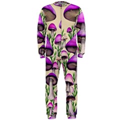 Black Magic Mushroom For Voodoo And Witchcraft Onepiece Jumpsuit (men) by GardenOfOphir