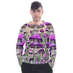 Black Magic Mushroom For Voodoo And Witchcraft Men s Long Sleeve Raglan Tee