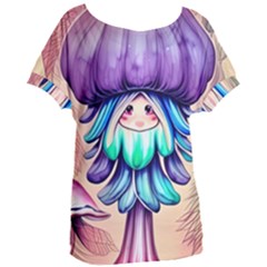 Psychedelic Mushroom For Sorcery And Theurgy Women s Oversized Tee by GardenOfOphir