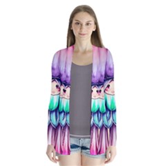 Psychedelic Mushroom For Sorcery And Theurgy Drape Collar Cardigan by GardenOfOphir