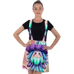 Psychedelic Mushroom For Sorcery And Theurgy Velvet Suspender Skater Skirt by GardenOfOphir