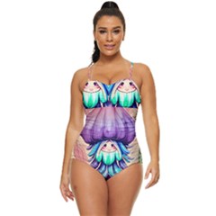 Psychedelic Mushroom For Sorcery And Theurgy Retro Full Coverage Swimsuit by GardenOfOphir