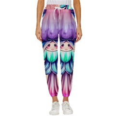 Psychedelic Mushroom For Sorcery And Theurgy Cropped Drawstring Pants by GardenOfOphir