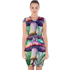 Prestidigitation And Legerdemain Capsleeve Drawstring Dress  by GardenOfOphir