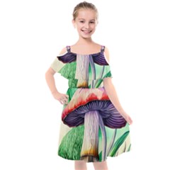 Prestidigitation And Legerdemain Kids  Cut Out Shoulders Chiffon Dress by GardenOfOphir